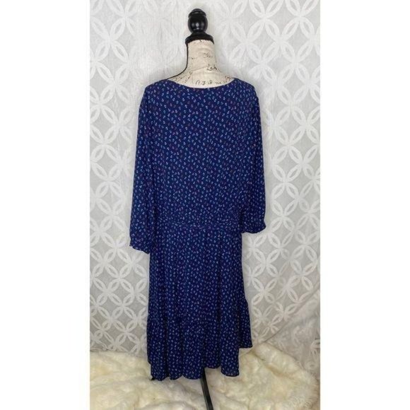 Talbots Anchor Printed Flounce Hem Dress NWT - Picture 4 of 5